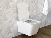 Miski WC - Miska WC wisząca rimless bezkołnierzowa z deską wolnoopadającą DAX deska - miniaturka - grafika 1