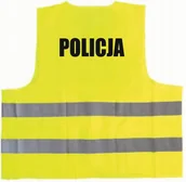 Odzież robocza - Kamizelka odblaskowa z nadrukiem POLICJA rozmiar M - miniaturka - grafika 1