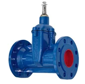 Akcesoria hydrauliczne - Zasuwa kołnierzowa "długa" ZK2 SZ15 DIN F5 DN150 żeliwo szare GJL, bez kółka- rozmiar kółka: kwadrat 19. - miniaturka - grafika 1