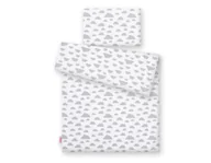 Pościel dla dzieci - Pościel dla niemowląt 2-częściowa bawełniana - chmurki szare - miniaturka - grafika 1