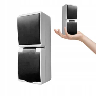 ŁĄCZNIK JEDNOBIEGUNOWY + GNIAZDO SCHUKO IP54 5 SZT OR-OE-7307(GS)/WB/5 - Gniazdka elektryczne - miniaturka - grafika 1