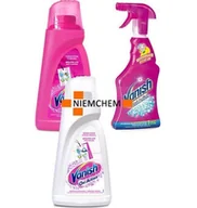 Środki do prania - Vanish Zestaw Odplamiacz Płyn Pink White 2 x 1L + Spray 500ml - miniaturka - grafika 1
