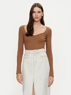 Bluzki damskie - Brave Soul Bluzka LLT-624SARAH Beżowy Slim Fit - miniaturka - grafika 1