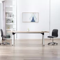 Krzesła - vidaXL Krzesła stołowe, 2 szt., ciemnoszare, tapicerowane tkaniną - miniaturka - grafika 1
