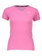 Koszulki sportowe damskie - Mizuno Koszulka funkcyjna "Alpha Sun Protect" w kolorze różowym - miniaturka - grafika 1