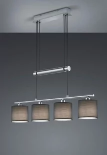 Trio Lampa wisząca Garda nikiel mat/popiel 4x40W 305400411 305400411 - Lampy sufitowe - miniaturka - grafika 1