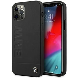BMW Etui BMHCP12MSLLBK iPhone 12 6,1" Max/Pro czarny/black hardcase Signature Logo Imprint - Etui i futerały do telefonów - miniaturka - grafika 1