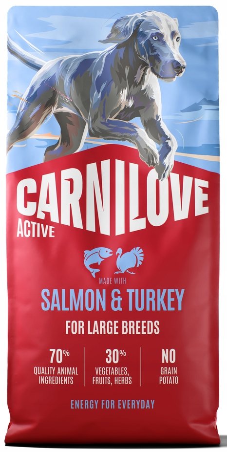 CARNILOVE Active Dog Salmon & Turkey Adult Large Breeds 12 kg łosoś i indyk, dla dorosłych psów dużych ras