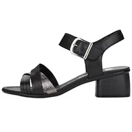 Etui i futerały do telefonów - Remonte Damskie sandały R8766 z obcasem, czarny - Czarny stare srebro 00-42 EU - miniaturka - grafika 1