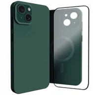 Etui i futerały do telefonów - Etui do Apple iPhone 15 Silikonowe, Osłona Kamery, Case, Zielone Szkło - miniaturka - grafika 1