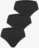 Majtki damskie - Figi damskie bawełniane (3pack) klasyczne o pełnym kroju czarne K2131 Kappa - miniaturka - grafika 1