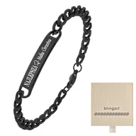 Bransolety męskie - Bransoletka z GRAWEREM męska / damska pancerka - miniaturka - grafika 1