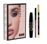 Palety i zestawy do makijażu - Pierre Rene Smoky Black zestaw do makijażu kredka do oczu + konturówka + tusz do rzęs - miniaturka - grafika 1