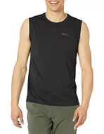Koszulki sportowe męskie - Jack Wolfskin Męska koszula Prelight Tank M, czarna, L, czarny, L - miniaturka - grafika 1