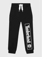 Spodnie i spodenki dla dziewczynek - Timberland Spodnie dresowe T24B99 S Czarny Regular Fit - miniaturka - grafika 1