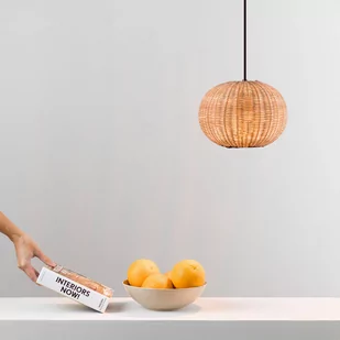 Lampa wisząca Haka z rattanowym kloszem, Ø 25 cm - Lampy sufitowe - miniaturka - grafika 3