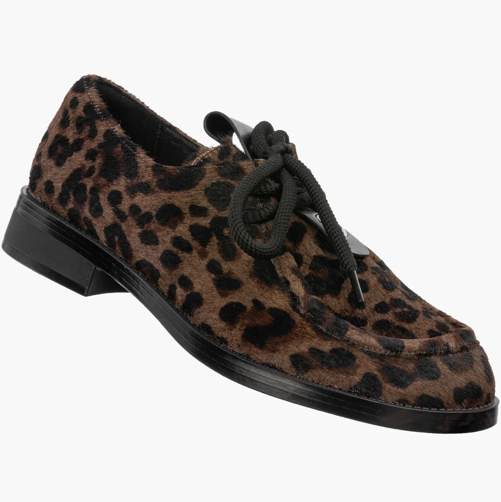 Półbuty Damskie Skórzane Buty Eleganckie Niskie Panterka D&A 39