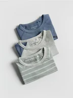 Bluzki dla niemowląt - Reserved - Bawełniany longsleeve 3 pack - jasnozielony - miniaturka - grafika 1