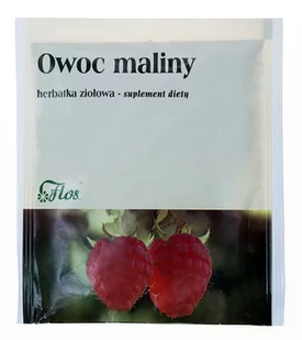 ZAKŁAD KONFEKCJONOWANIA ZIÓŁ "FLOS" ELŻBIETA I JAN Owoc maliny 50g Flos - Suplementy naturalne - miniaturka - grafika 1