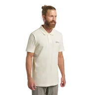 Koszulki męskie - Koszulka polo męska Jack Wolfskin ESSENTIAL POLO M cotton white - S - miniaturka - grafika 1