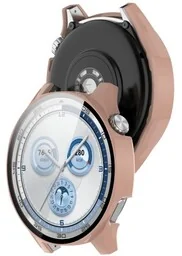 Bizon Etui ze szkłem do zegarka Case+Glass Watch do Huawei Watch GT 5 46 mm, różowe - Akcesoria do smartwatchy - miniaturka - grafika 1