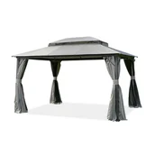 Pawilony ogrodowe - Pawilon do ogrodu z moskitierą i zasłonami VANCOUVER 3x4 Grey - Hardmaister - miniaturka - grafika 1