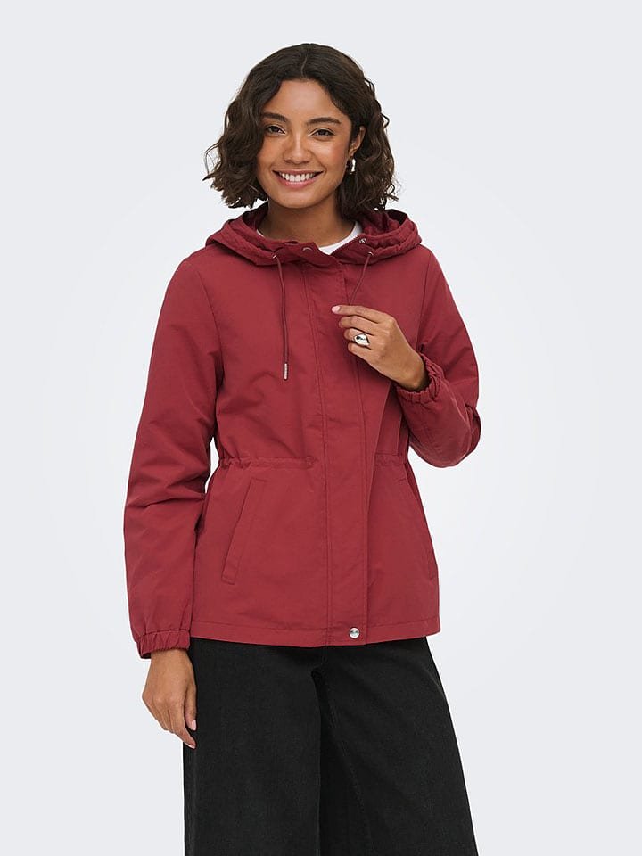 ONLY Parka w kolorze czerwonym
