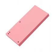 Przekładki do segregatorów - PRZEKŁADKI 1/3 A4 KARTONOWE 100szt. RÓŻOWE - miniaturka - grafika 1