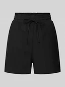 Spodenki damskie - Szorty o luźnym kroju z mieszanki wiskozy i lnu model ‘MYMILO’ - miniaturka - grafika 1