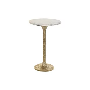 Emaga Stolik DKD Home Decor Złoty Aluminium Biały Marmur (40 x 40 x 61 cm) - Ławy i stoliki kawowe - miniaturka - grafika 1