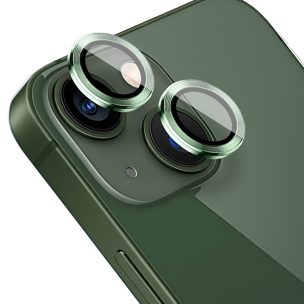 Osłona aparatu, szkło 9H do iPhone 13, 1 zestaw, zielona