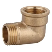 Łączniki, trójniki, kształtki - Kolanko mosiężne nakrętno-wkrętne 1/2" GW/GZ Invena - miniaturka - grafika 1