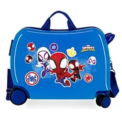 Walizki - Marvel Spiderman Go Webs go Walizka dziecięca Niebieski 50x39x20 cms Sztywne zapięcie z boku 34L 1,8 kg 4 koła Bagaż ręczny, niebieski, Maleta Infantil, walizka dziecięca - miniaturka - grafika 1