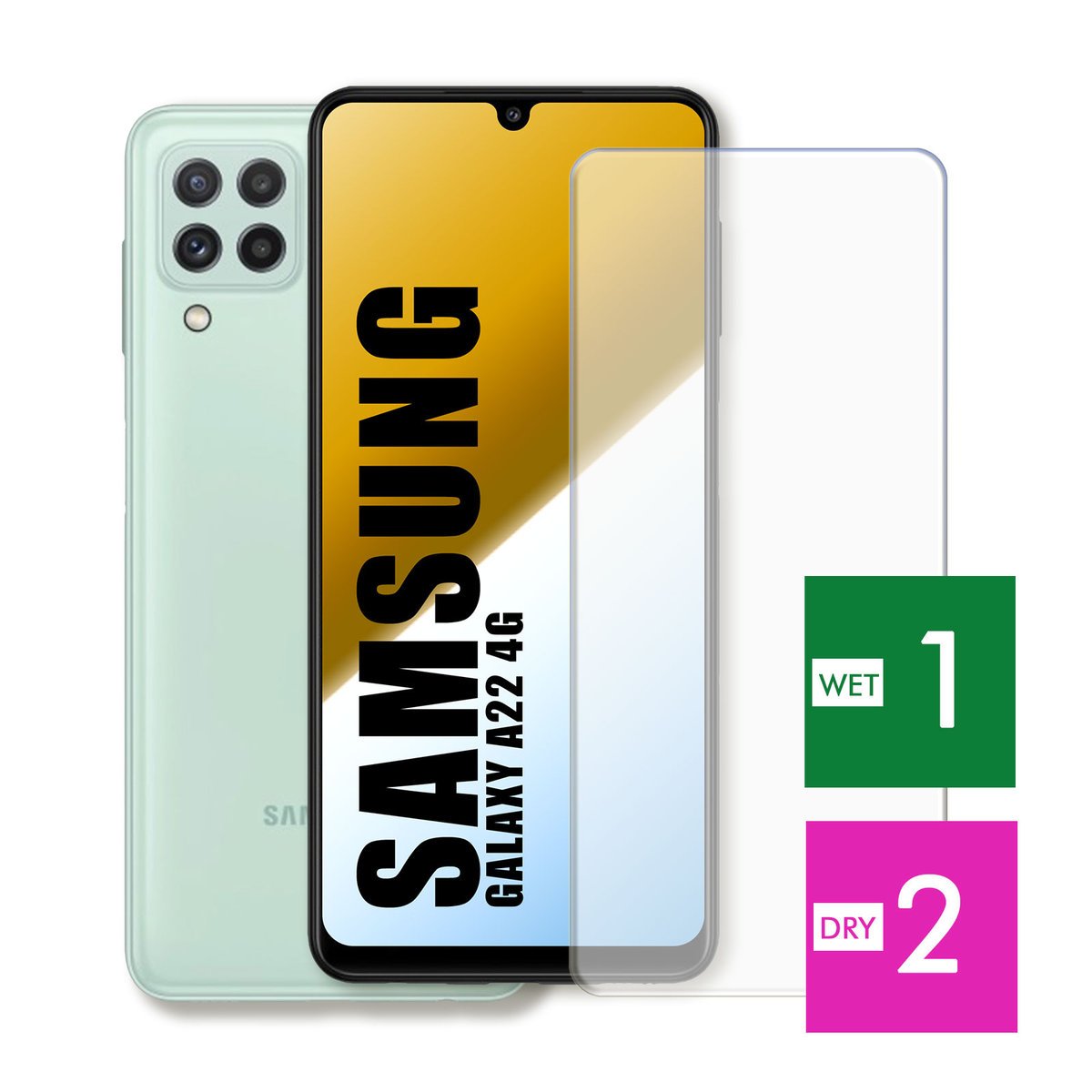 WZMOCNIONE SZKŁO DO SAMSUNG GALAXY A22 4G SZYBKA HARTOWANE 9H JAKOŚĆ
