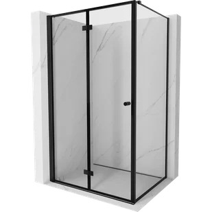 Mexen Mist-F kabina prysznicowa składana lewa 95 x 100 cm, czarna ramka, czarna - 8A6T-095-100-70-70-L - Kabiny prysznicowe - miniaturka - grafika 1