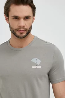 Koszulki męskie - Outhorn t-shirt bawełniany kolor biały z nadrukiem - grafika 1