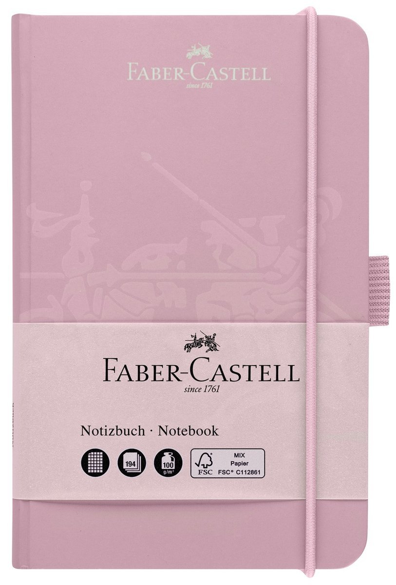 FABER-CASTELL Notatnik notes w kratkę z gumką A6 194 kartki zeszyt ROSE