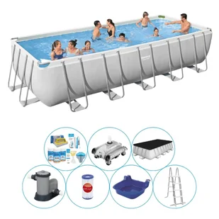 Basen wraz z akcesoriami - Bestway Power Steel 640x274x132 cm Prostokątny - Baseny ogrodowe - miniaturka - grafika 1