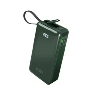 Powerbanki - SBS Power Bank 10 000 mAh z wbudowanym kablem USB-C zielony - miniaturka - grafika 1