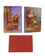 Kartki okolicznościowe i zaproszenia - Zestaw kartek świątecznych 3D 5 sztuk + koperty - miniaturka - grafika 1