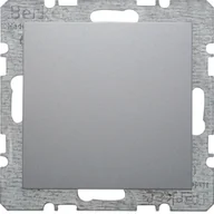 Klawisze i ramki - Hager polo Zaślepka z elementem centralnym aluminium (z pazurkami rozporowymi) B.1/B.7 Glas 6710091404 6710091404 - miniaturka - grafika 1