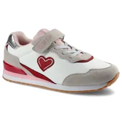 Sneakersy damskie - Białe Sneakersy Big Star Dziecięce Buty Na Rzep - miniaturka - grafika 1