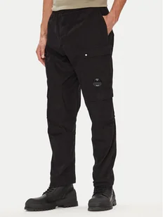C.P. Company Spodnie materiałowe 19CMPA173A110324G Czarny Regular Fit - Spodnie męskie - miniaturka - grafika 1