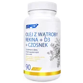 Suplementy naturalne - SFD Olej z wątroby rekina+D3+Czosnek Kapsułki, 60 szt. - miniaturka - grafika 1