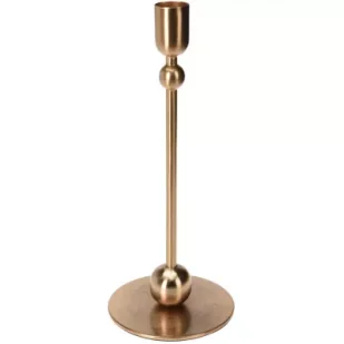 H&S Decoration Nowoczesny świecznik w kolorze złota 23 cm - Świeczniki - miniaturka - grafika 1