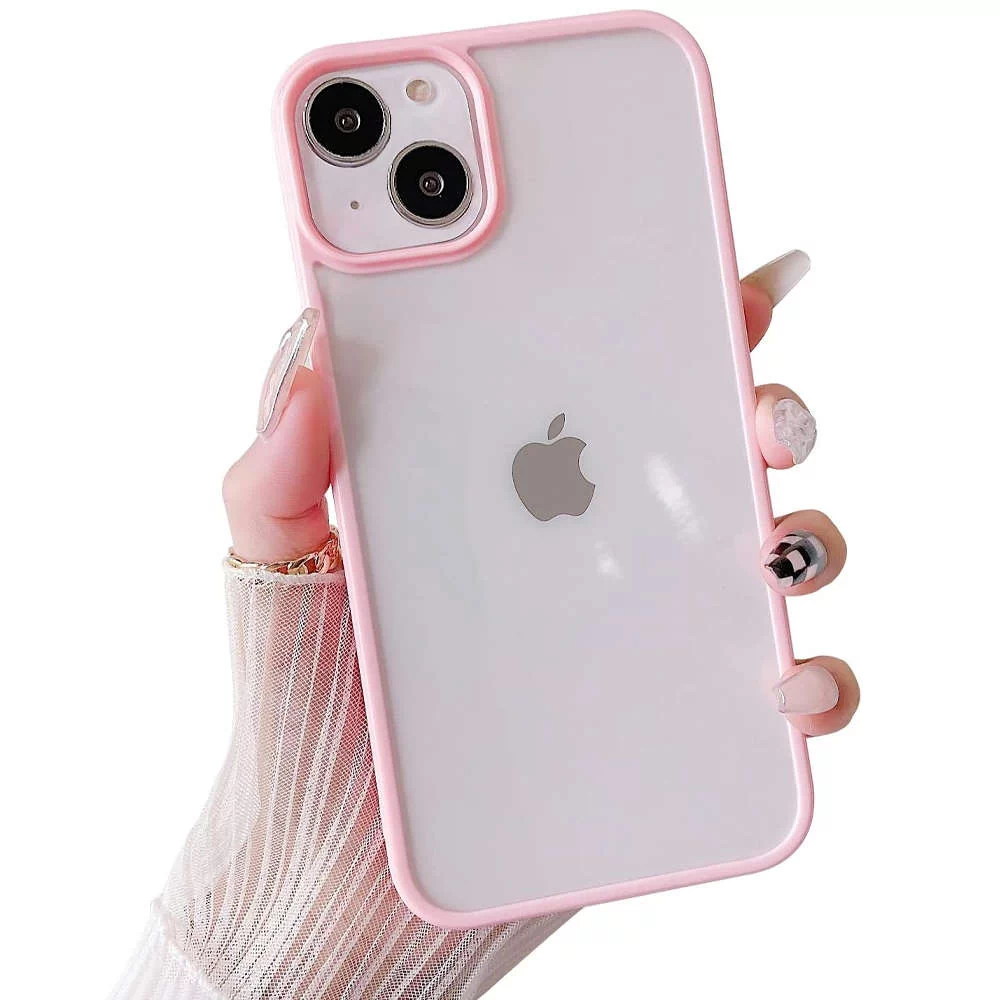 Alogy Etui ochronne obudowa Hybrid Candy Case do Apple iPhone 13 różowo-przezroczyste + Szkło
