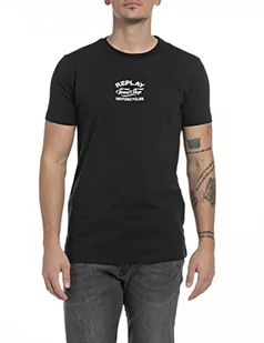 Replay Męski T-shirt M6564B.000.2660, czarny, M - Koszulki męskie - miniaturka - grafika 1
