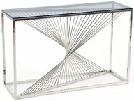 Biurka - Halmar Srebrna konsola do przedpokoju KN4 - miniaturka - grafika 1