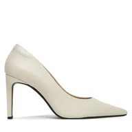Czółenka - Szpilki Calvin Klein Pump 90 Pointy Hw Bar Lth HW0HW02527 Beżowy - miniaturka - grafika 1