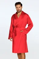 Szlafroki męskie - Szlafrok męski satynowy Lukas czerwony XXL - miniaturka - grafika 1